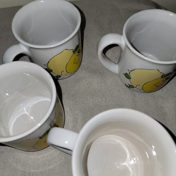 Nancy Lynn Retro 🍋 lemon coffee mugs collection, set of 4 excellent - Picture 5 of 8